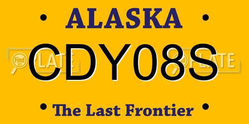 CDY08S Alaska License Plate