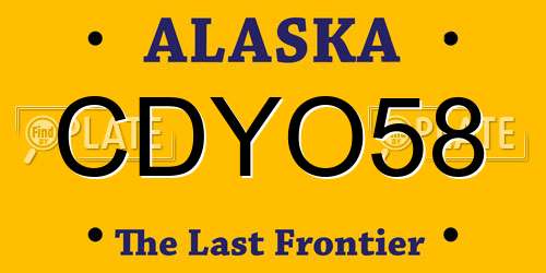 CDYO58 Alaska License Plate