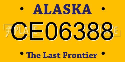 CE06388 Alaska License Plate