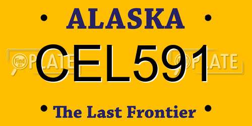 CEL591 Alaska License Plate