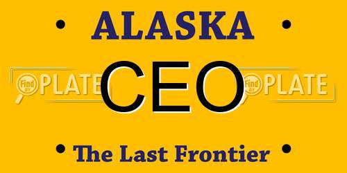 CEO Alaska License Plate