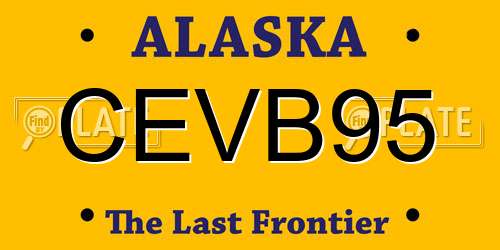 CEVB95 Alaska License Plate