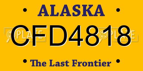 CFD4818 Alaska License Plate