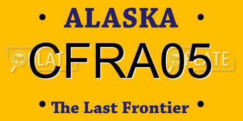 CFRA05 Alaska License Plate