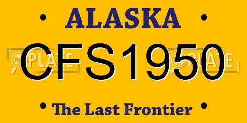 CFS1950 Alaska License Plate