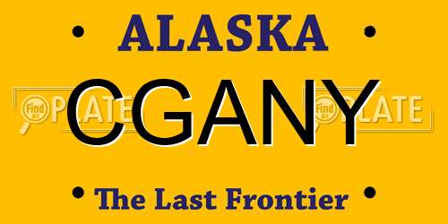 CGANY Alaska License Plate