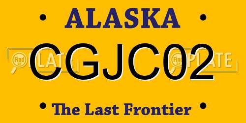 CGJC02 Alaska License Plate