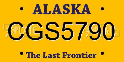 CGS5790 Alaska License Plate