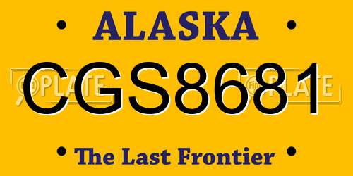 CGS8681 Alaska License Plate