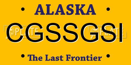 CGSSGSI Alaska License Plate