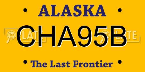 CHA95B Alaska License Plate