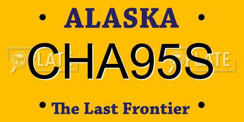 CHA95S Alaska License Plate