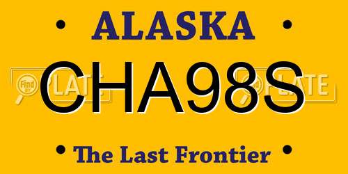 CHA98S Alaska License Plate