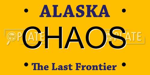 CHAOS Alaska License Plate