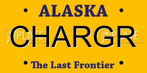 CHARGR Alaska License Plate
