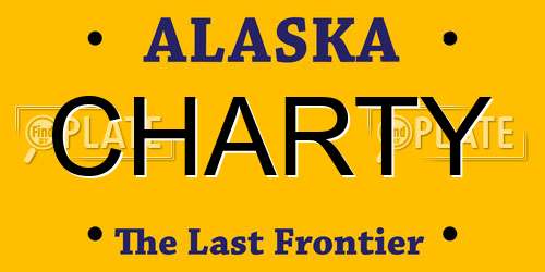 CHARTY Alaska License Plate