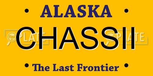 CHASSII Alaska License Plate