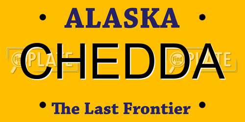 CHEDDA Alaska License Plate