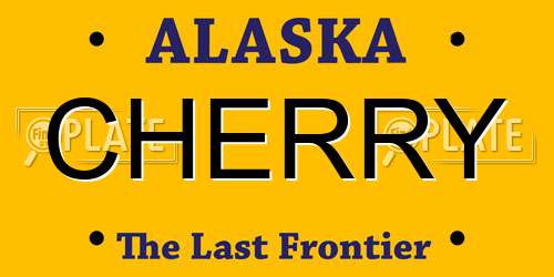 CHERRY Alaska License Plate