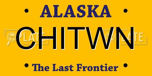 CHITWN Alaska License Plate