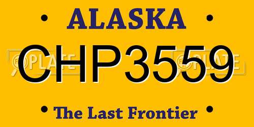 CHP3559 Alaska License Plate
