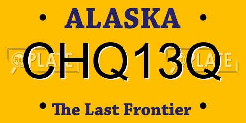 CHQ13Q Alaska License Plate