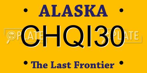 CHQI30 Alaska License Plate