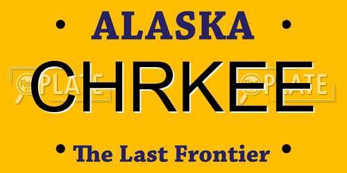 CHRKEE Alaska License Plate