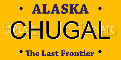 CHUGAL Alaska License Plate