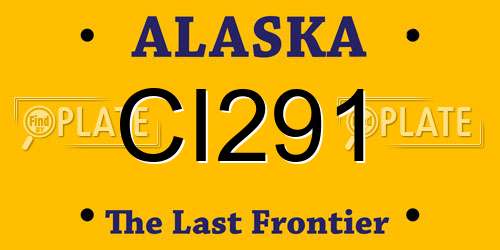 CI291 Alaska License Plate