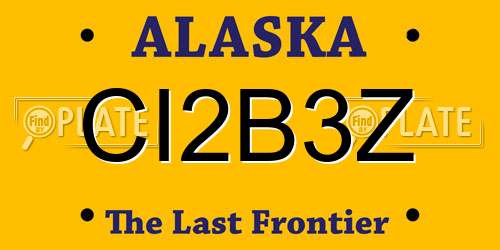 CI2B3Z Alaska License Plate