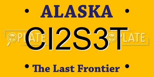 CI2S3T Alaska License Plate