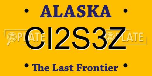 CI2S3Z Alaska License Plate