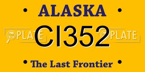 CI352 Alaska License Plate