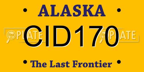 CID170 Alaska License Plate