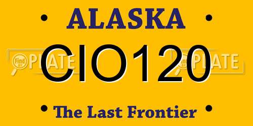 CIO120 Alaska License Plate