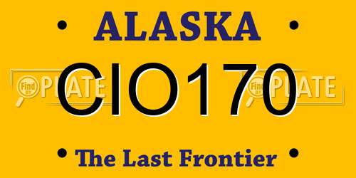 CIO170 Alaska License Plate