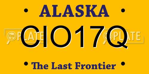 CIO17Q Alaska License Plate