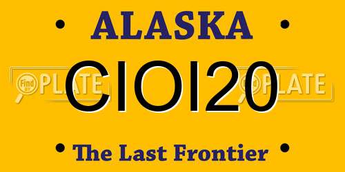 CIOI20 Alaska License Plate