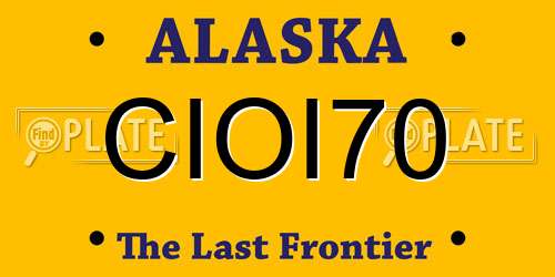 CIOI70 Alaska License Plate