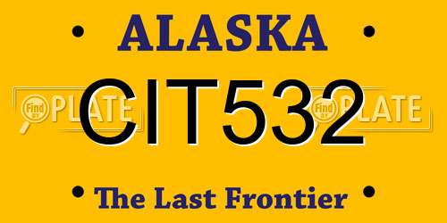 CIT532 Alaska License Plate