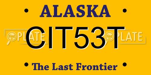 CIT53T Alaska License Plate