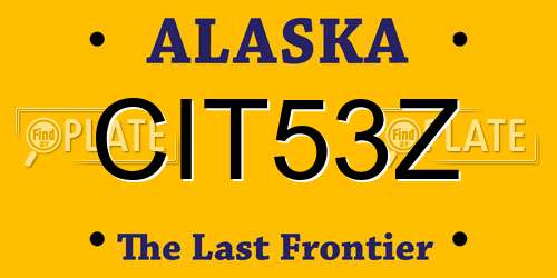 CIT53Z Alaska License Plate