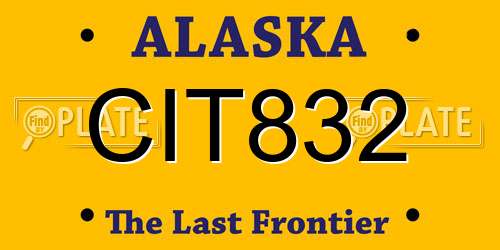 CIT832 Alaska License Plate