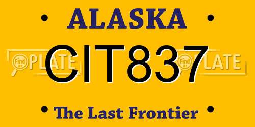 CIT837 Alaska License Plate