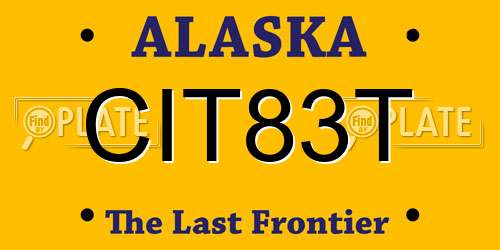 CIT83T Alaska License Plate