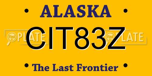 CIT83Z Alaska License Plate