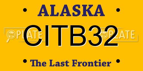 CITB32 Alaska License Plate