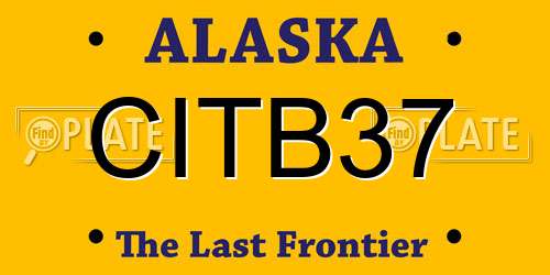 CITB37 Alaska License Plate