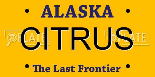 CITRUS Alaska License Plate